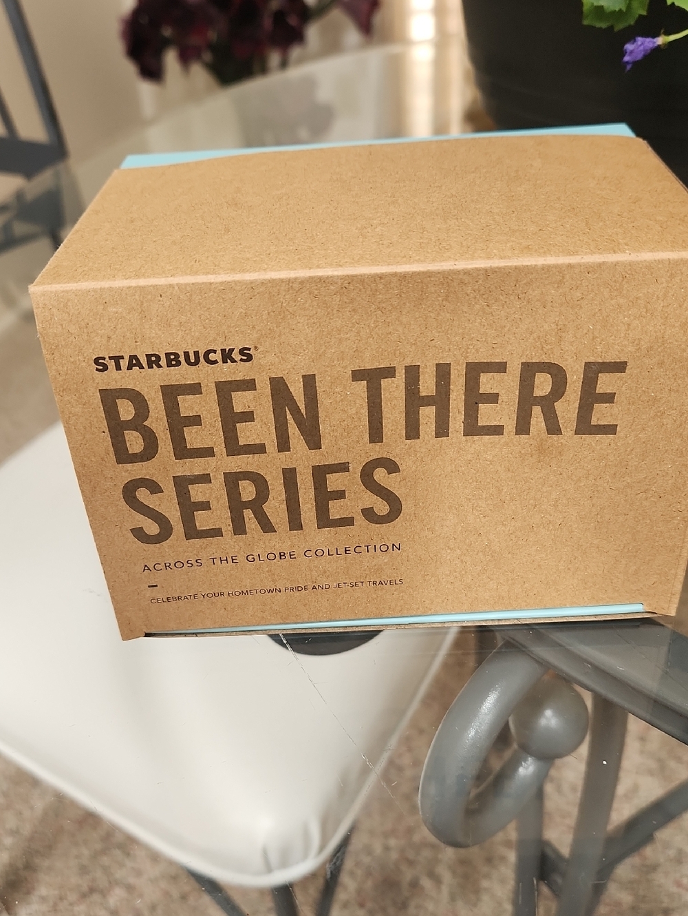 Starbucks Been There Series Box - Brown with Aqua Trim